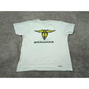 San Antonio Brahmas T‎ Shirt Mens XL Short Sleeve XFL Football White